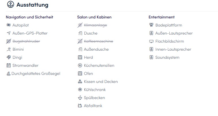 Ausstattung